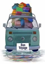 Bon voyage going travelling in VW Campervan created by Julia Griffith