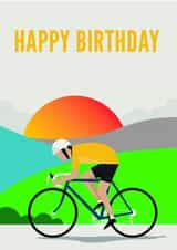 Le Tour De France Inspired Cycling Birthday card created by Groves Design