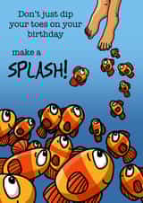 Make a Splash fishy birthday card created by Sunny and Pea
