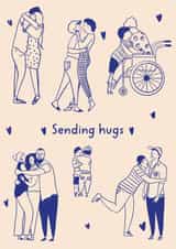 Sending all the hugs card created by Jules O'Connor