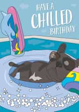 Chilled Birthday French Bulldog created by Mint Ink