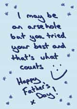 Arsehole Father's Day Card created by Random Shit Cards