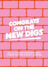 New digs congratulations card created by Amy Watkinson