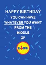 Lidl Funny Birthday Card created by Bishop, Please!