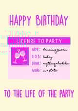 License to Party created by Caitlin Hollick