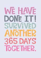 Sarcastic Anniversary Card created by Poppy Lane