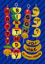 Happy Birthday son bbq card created by @squiggleinthecity