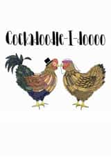 Cockadoodle-I-doooo Mr & Mrs Wedding Card created by Hari & Fox