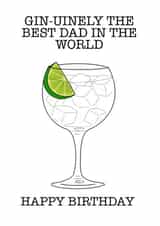 Best Dad Gin Birthday Card  created by Wooden It Be Precious