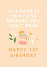 Pointless Birthday Baby Card created by URGHH Card Co.