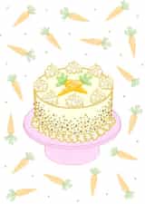 Cute carrot cake Easter or spring card created by Fantastical Fun Shop