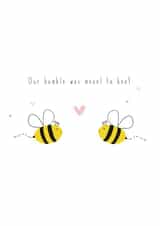 Cute Online Dating Anniversary Card / Wedding Card - Bumble - Our Bumble Was Meant To Be created by Giggl Greetings 