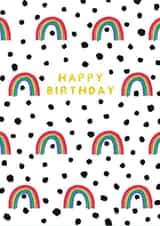 Rainbow Dalmatian Spot Birthday Card created by Dolly’s Doodles