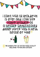 Lockdown birthday pina colada card created by qwertycat
