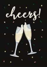 Cheers - Champagne Congratulations Card created by Dolly’s Doodles