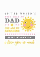 You are my Sunshine Father's day card created by Melmade Stationery