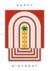 Palm Happy Birthday Greetings Card created by One Girl Studios