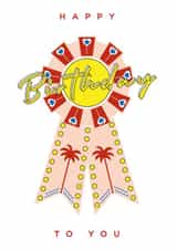 Rosette Birthday Greetings Card created by One Girl Studios