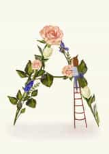 Initial Card letter A created by A-Z Initials by Love Lucy Illustration