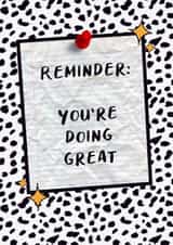 You're Doing Great Send A Smile Card created by The Girl Next Draw Cards