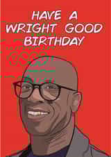 Ian Wright happy birthday card created by Freshellar