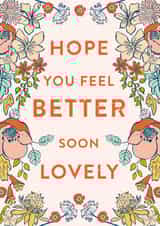 Pretty floral Hope You Feel Better Soon Lovely card created by Envy Row