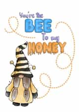 Bee to my honey gnome valentines/love/anniversary card created by Charlie creates