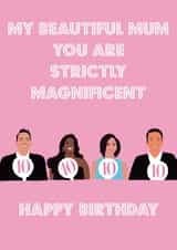 Fun Birthday Card - Strictly Come Dancing - Mum created by Nicola Jo