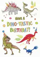 Children’s Dinosaur Happy Birthday Card created by Life's Little Doodles