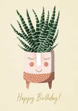 Cute House Plant Birthday Card created by Amy V Packham Art