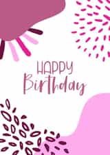 Pink Abstract Birthday Card created by Rachey Jay Crafts