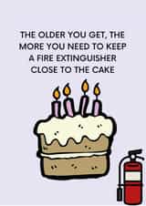 Cheeky fire safety birthday card created by CraftbyDonna