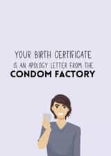 Birth Certificate, Condom Factory created by CraftbyDonna