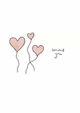 Heart Balloons Sending Love Card created by Lib's Cards