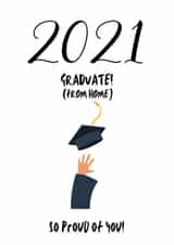 2021 Graduate congratulations card created by Personalised by Nic