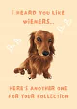 Cheeky Dachshund I Heard You Like Wieners Card created by Cujo Creations