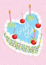 Well Old Birthday Card created by The Stylist Illustrates