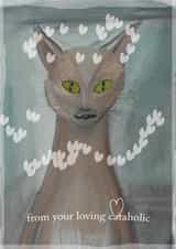 Beautiful cat loving card created by art by thurston