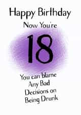 Funny 18th Birthday card created by Loui's Funky card Designs