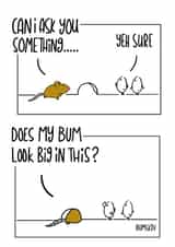 Vain mouse funny card created by bumskin