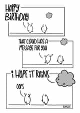 cheeky birthday card created by bumskin