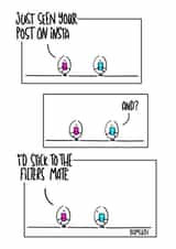 Cheeky instagram funny card created by bumskin