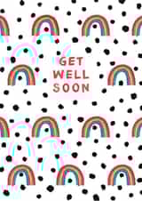 Get Well Soon Rainbow Dalmatian Spot Card created by Dolly’s Doodles