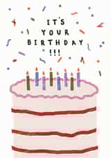 Birthday confetti cake card created by Louisa Taylor