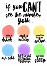 Eye Test Birthday Card created by Faye Burtenshaw