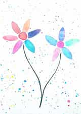 Hand Drawn Flowers Card Design created by Hobo Zobo