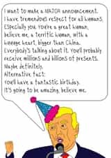 Donald Trump Funny Birthday Card created by Lucy