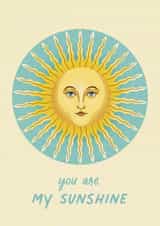 You Are My Sunshine Cute Card created by Amy V Packham Art