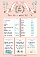 Baby facts New baby card created by Art Thunderclap