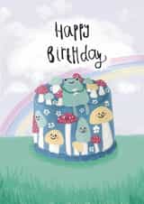 Froggy frog birthday cake created by Vivi Lake